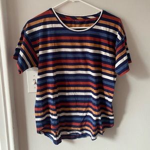 Madewell multistriped tee size medium